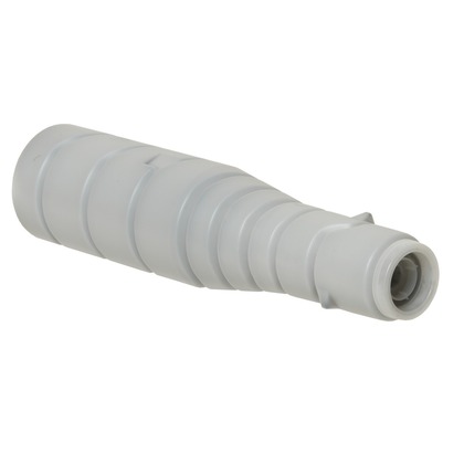 White plastic toner cartridge for a printer.