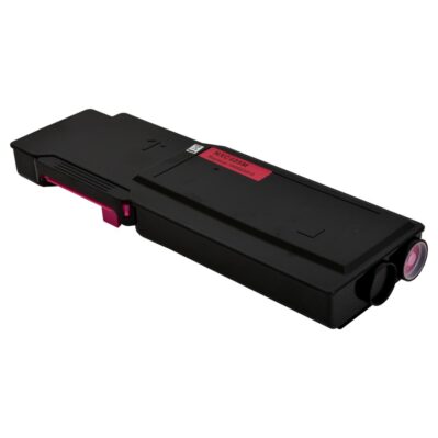 Black and magenta toner cartridge for a printer.